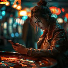 diamond game Casino live dealer baccarat table on mobile screen